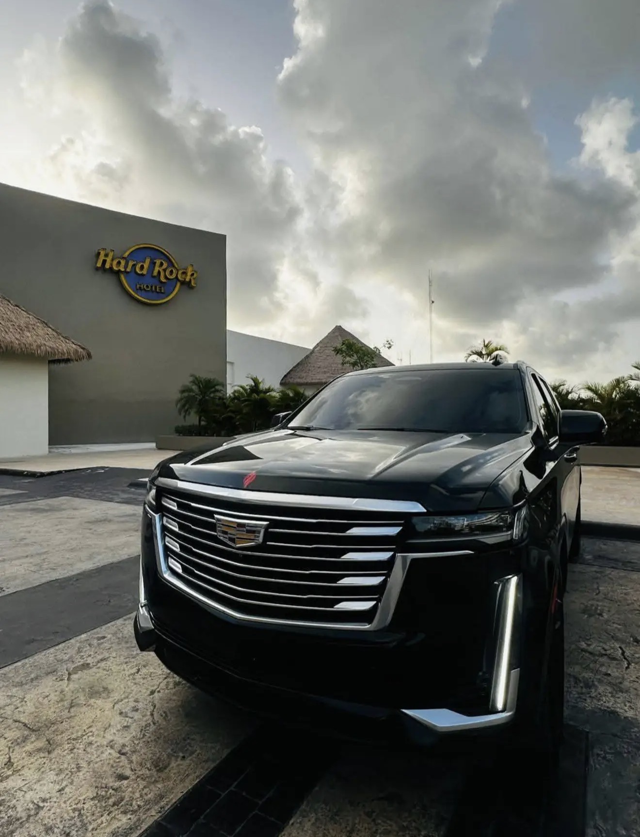 Cadillac Tahoe luxury SUV at resort