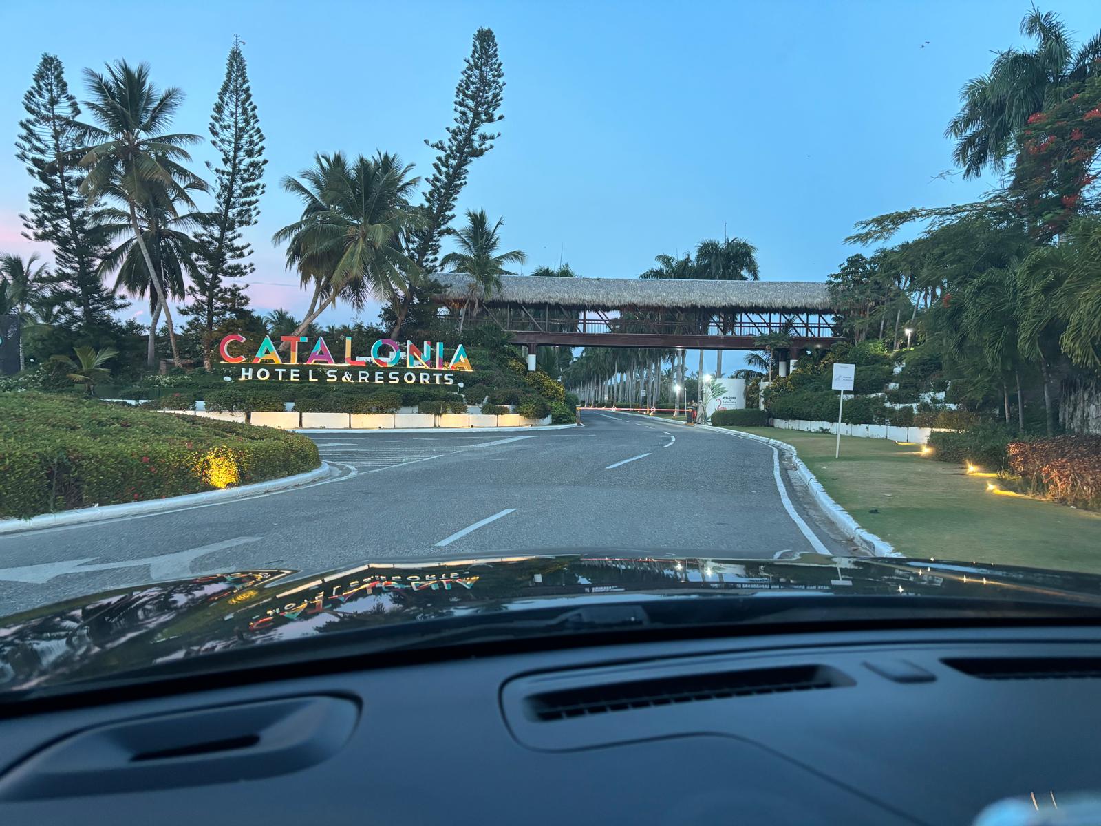 Arriving at a Punta Cana resort entrance